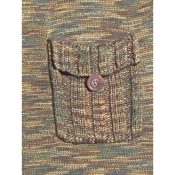 Calvin Klein Sleeveless Knit Dress With Pockets Olive Green Acrylic Turtleneck M - Picture 9 of 9